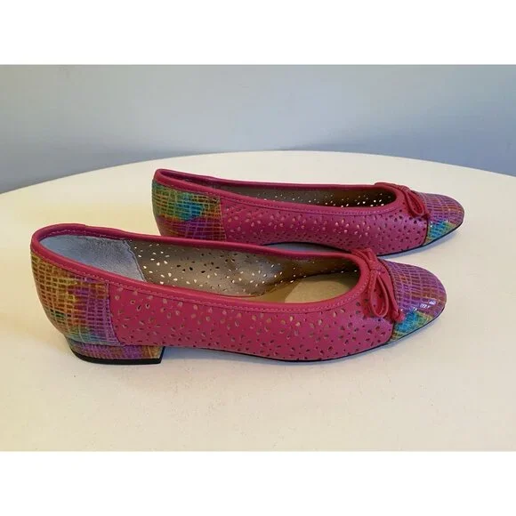 New Vaneli Farro Fuchsia Women’s Size 7 1/2 N Slip On Flats Colorful Shoe - Picture 2 of 11